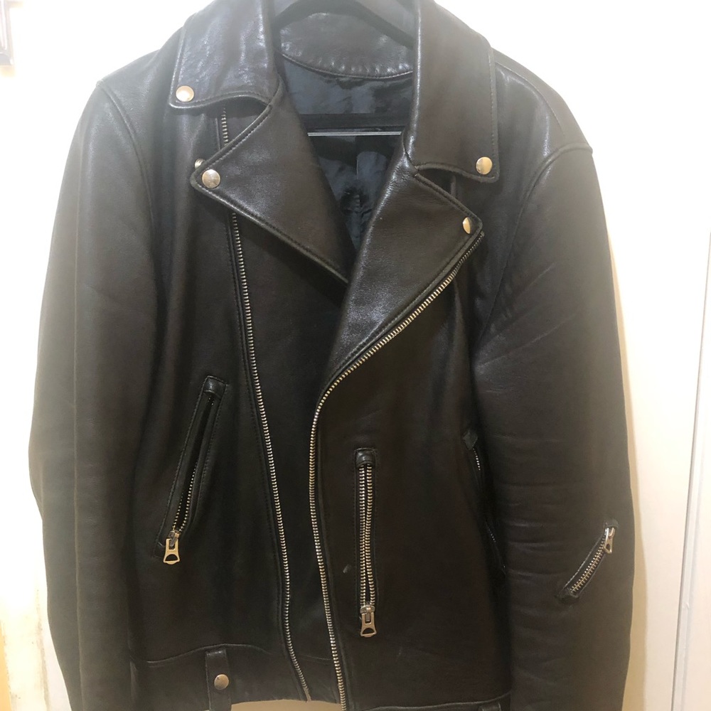Acne Studios Leather Bike Jacket Large 50